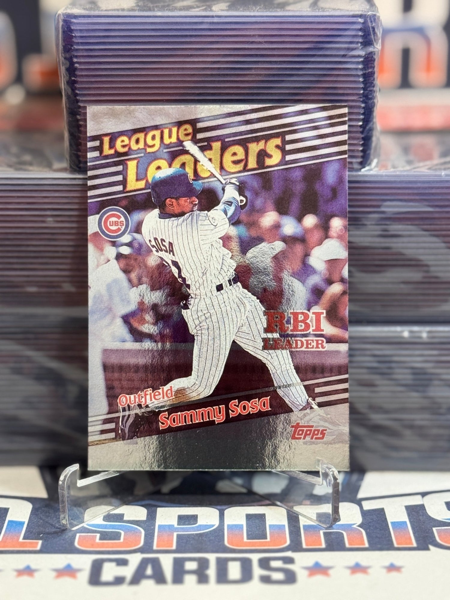 1996 Topps (League Leaders) Sammy Sosa 225