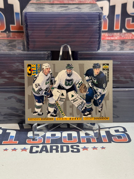 1996 Upper Deck Collector's Choice (3 Star Selection) Brendan Shanahan, Sean Burke, Geoff Sanderson #319