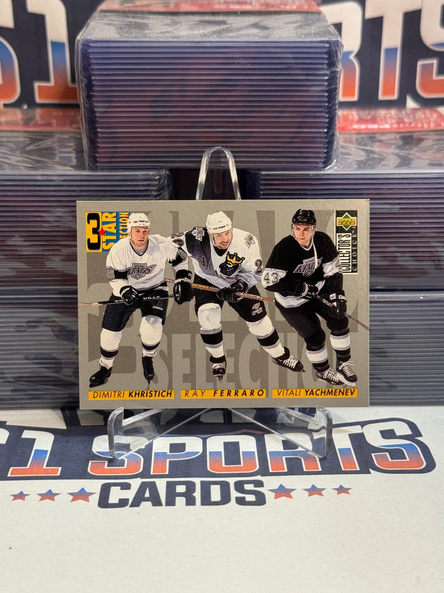 1996 Upper Deck Collector's Choice (3 Star Selection) Dimitri Khristich, Ray Ferraro, Vitali Yachmenov #320