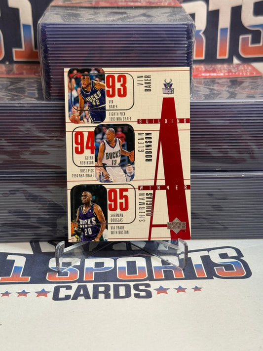 1996 Upper Deck Collector's Choice (Building A Winner) Vin Baker, Glenn Robinson, Sherman Douglas #150