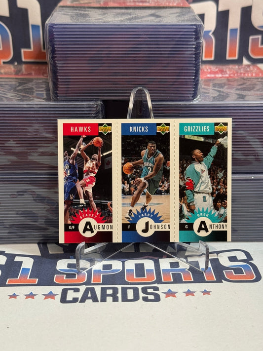 1996 Upper Deck Collector's Choice (Mini Cards) Greg Anthony, Larry Johnson, Stacey Augmon #M65