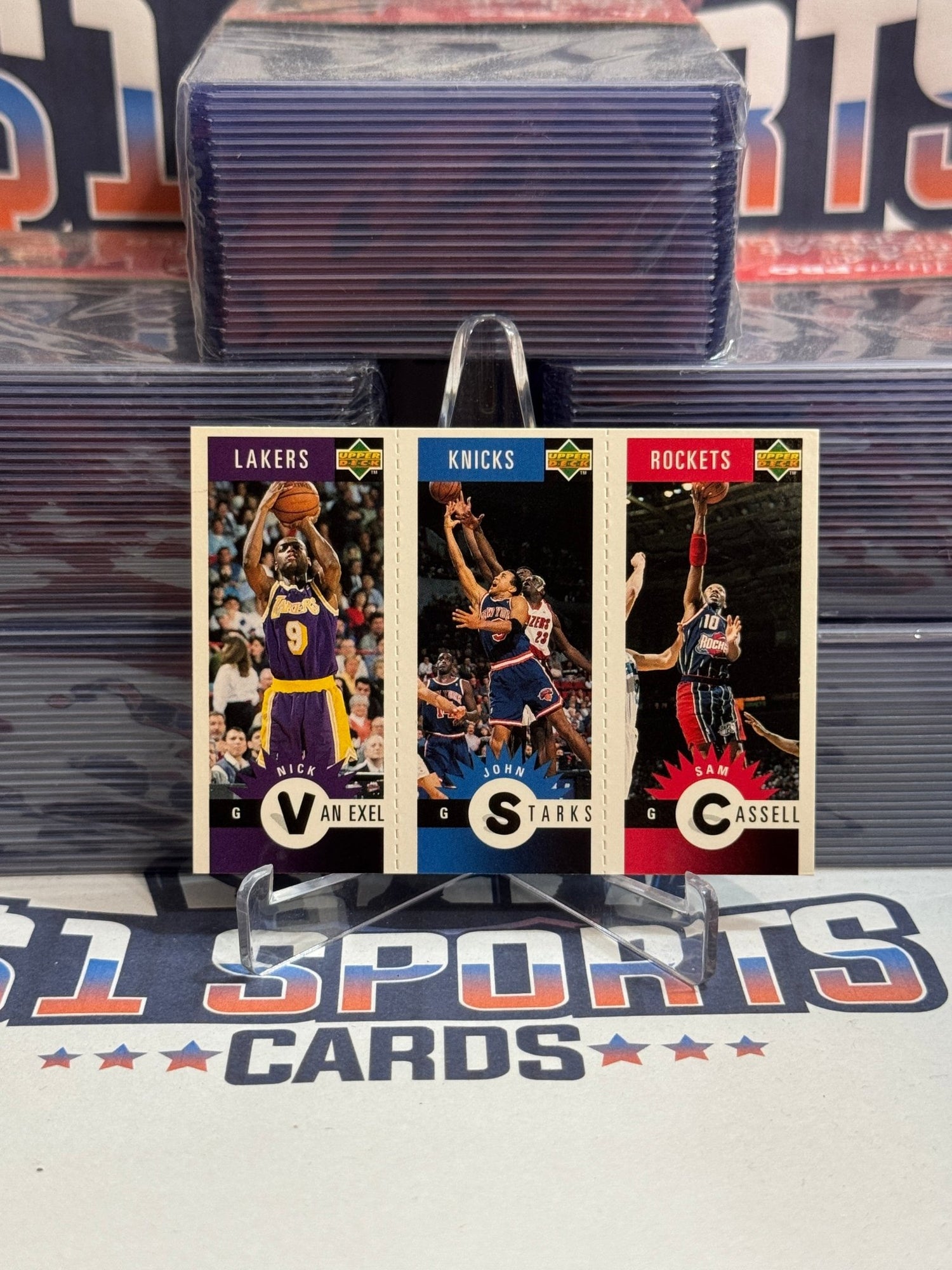 1996 Upper Deck Collector's Choice (Mini Cards) Sam Cassell, John Starks, Nick Van Exel #M30