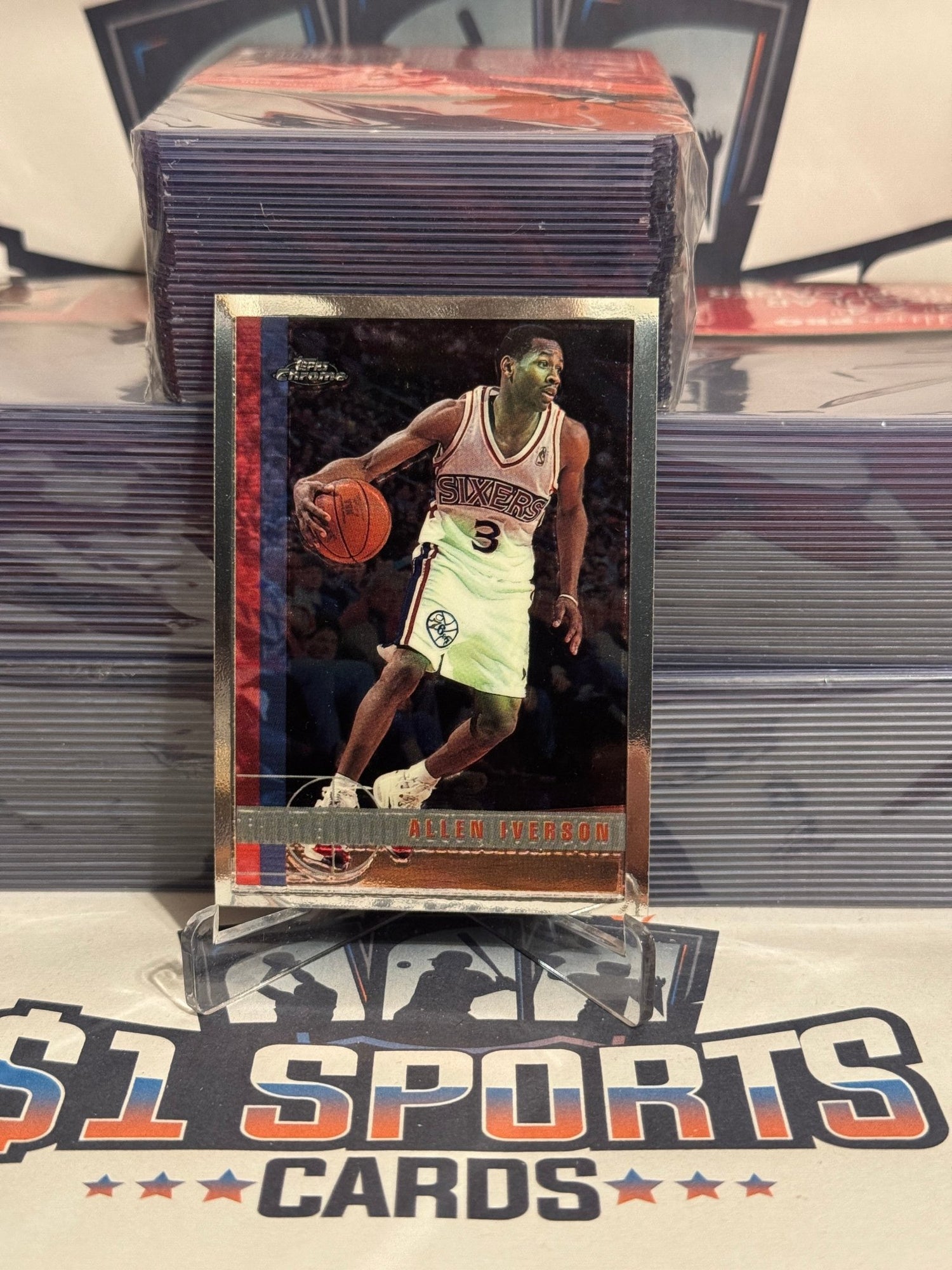 1997 Topps Chrome (2nd Year) Allen Iverson #54
