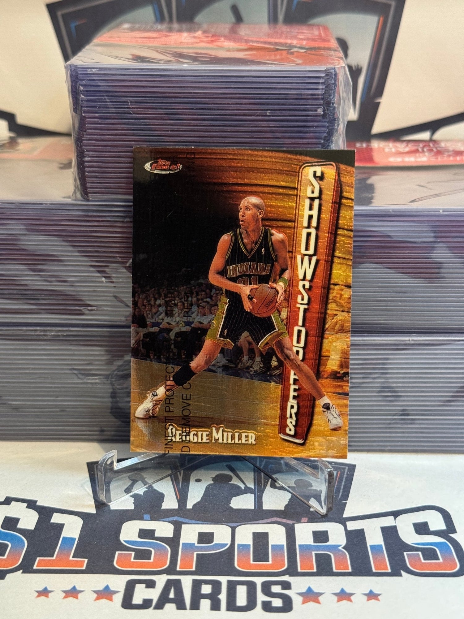 1997 Topps Finest (Showstoppers) Reggie Miller #240