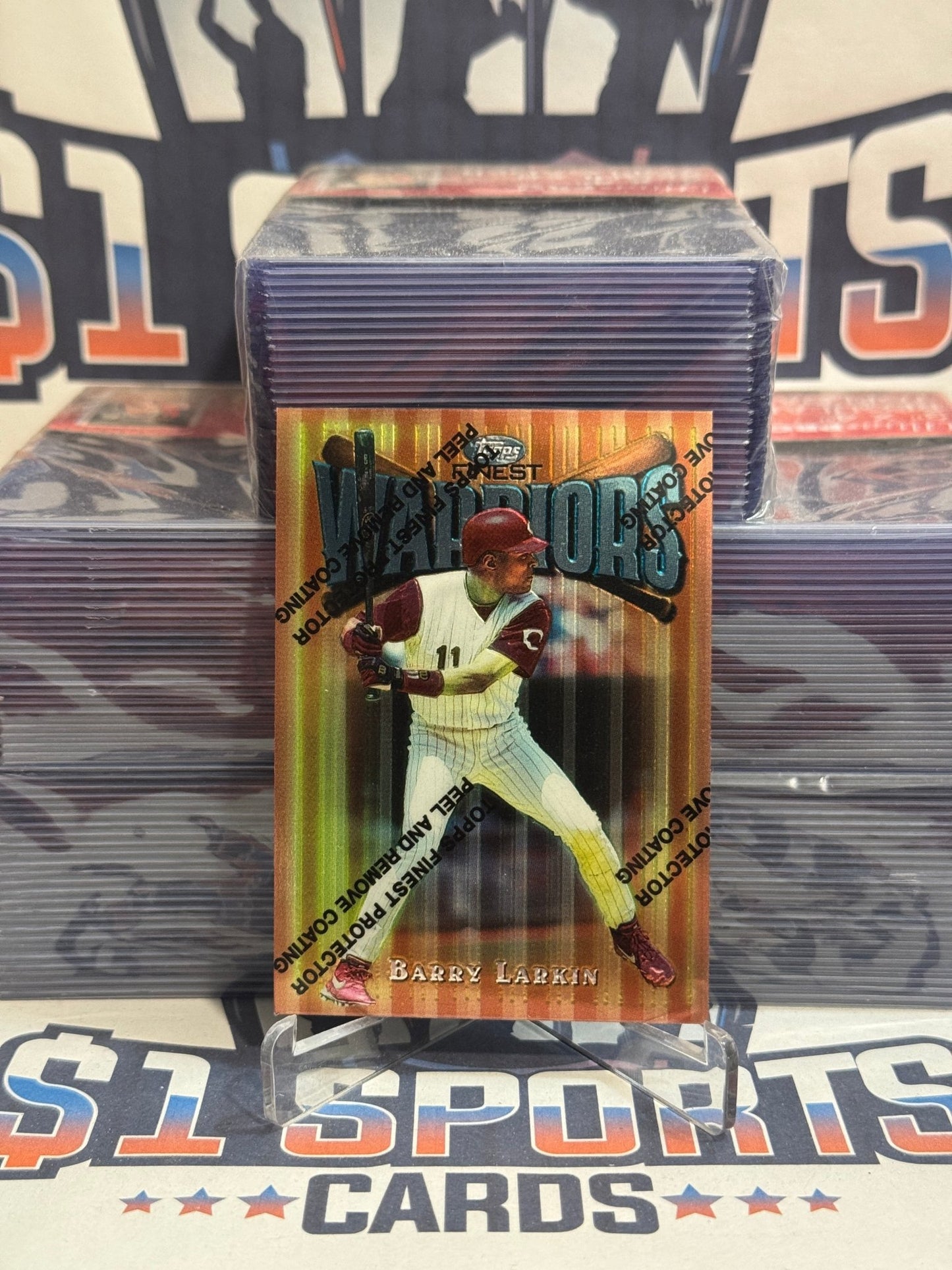1997 Topps Finest (Warriors) Barry Larkin 66