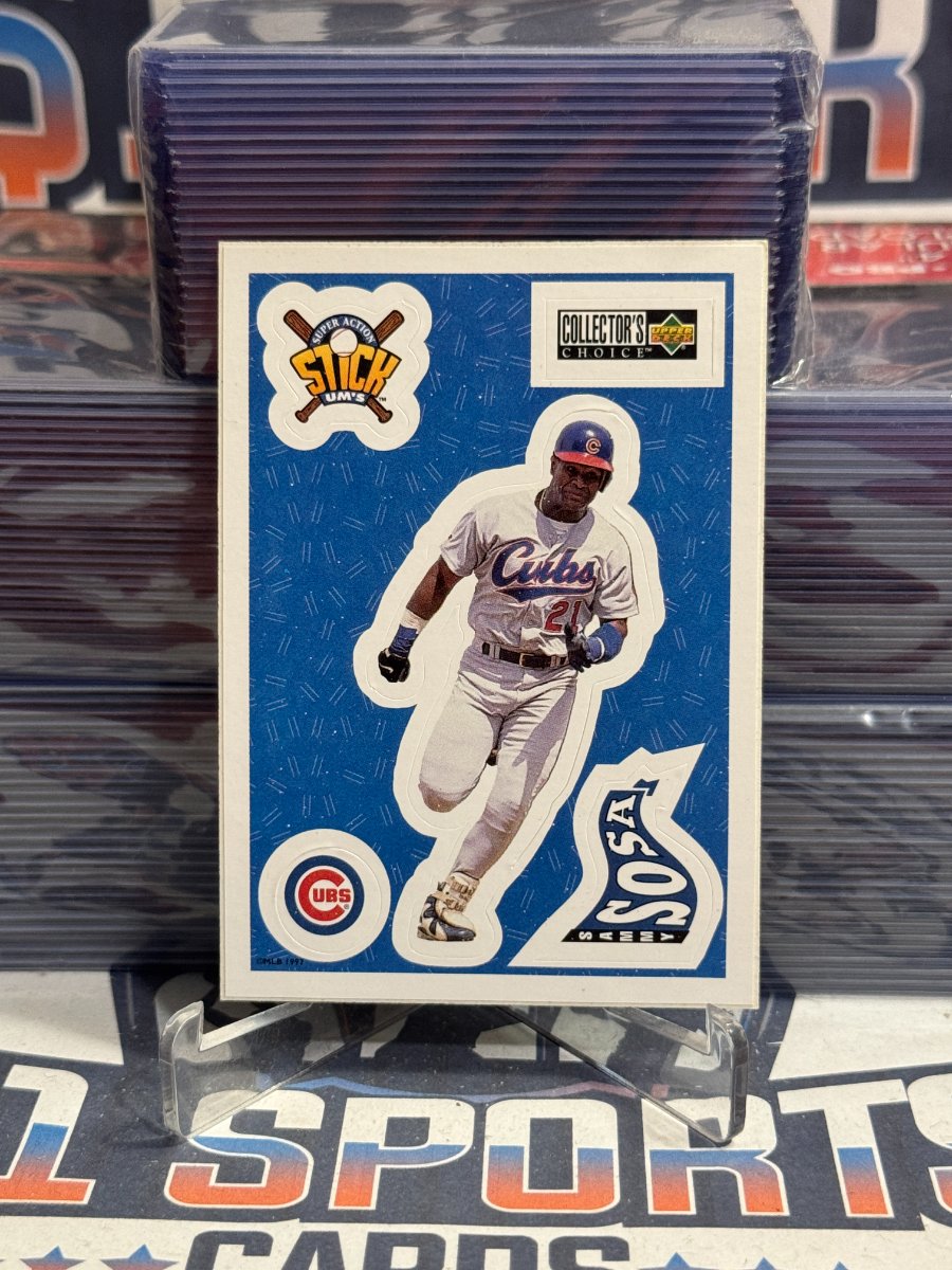 1997 Upper Deck Collector's Choice (Super Action Stick Um's) Sammy Sosa #21
