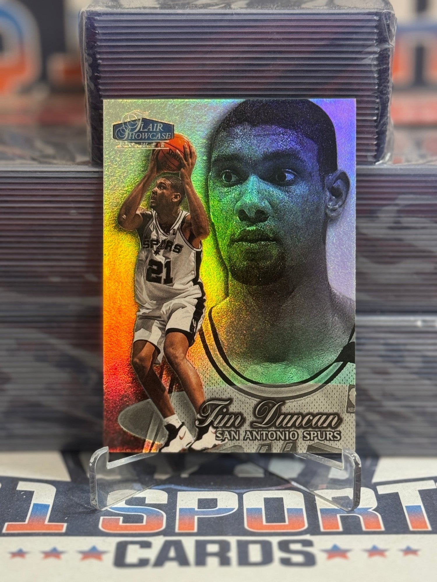 1998 Fleer Flair Showcase (2nd Year) Tim Duncan 33