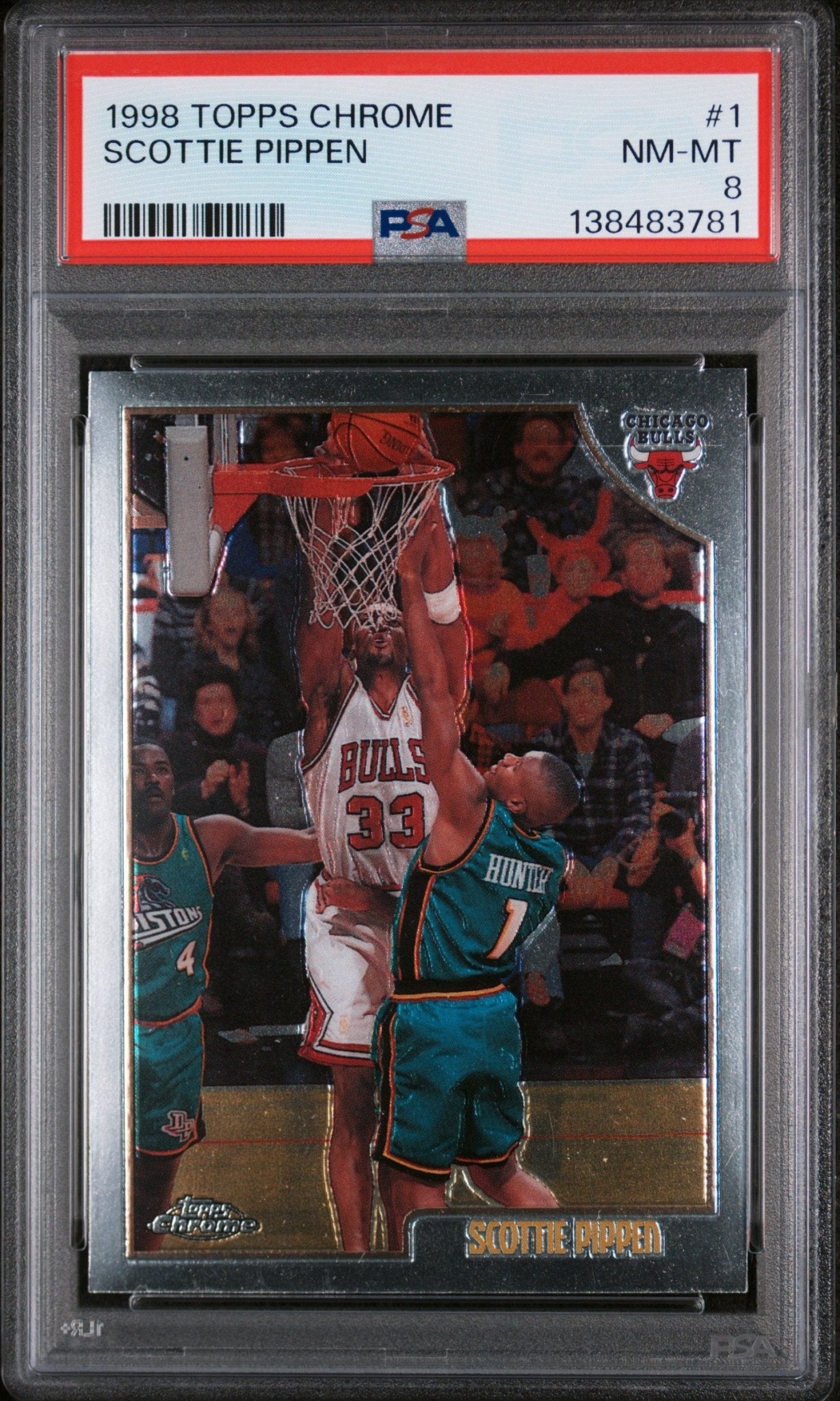 1998 Topps Chrome Scottie Pippen 1 - PSA 8