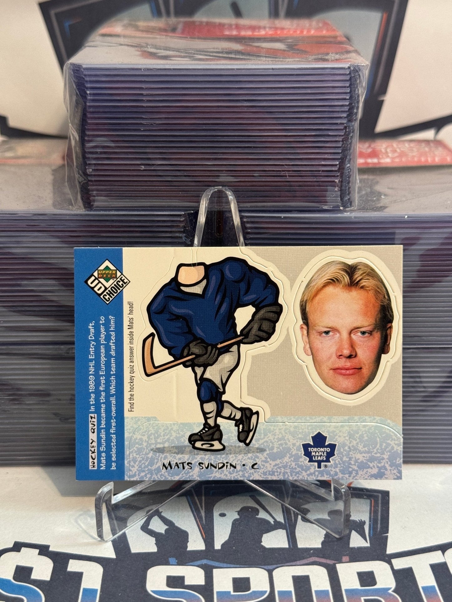 1998 Upper Deck Collector's Choice (Big Head Cut Out) Mats Sundin #BH17