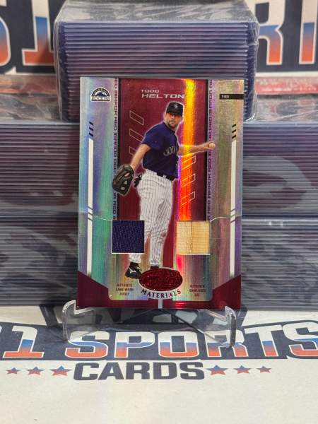 2004 Leaf Certified Materials (Red, Bat & Jersey Relic 118/250) Todd Helton 181