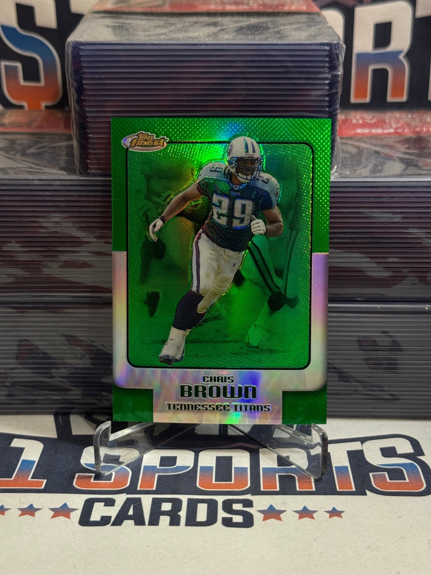 2006 Topps Finest (Green Refractor 149/199) Chris Brown #8