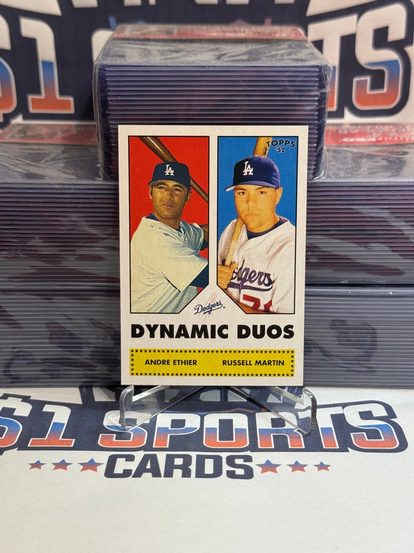 2007 Topps '52 (Dynamic Duos) Abdre Ethier & Russell Martin #DD13