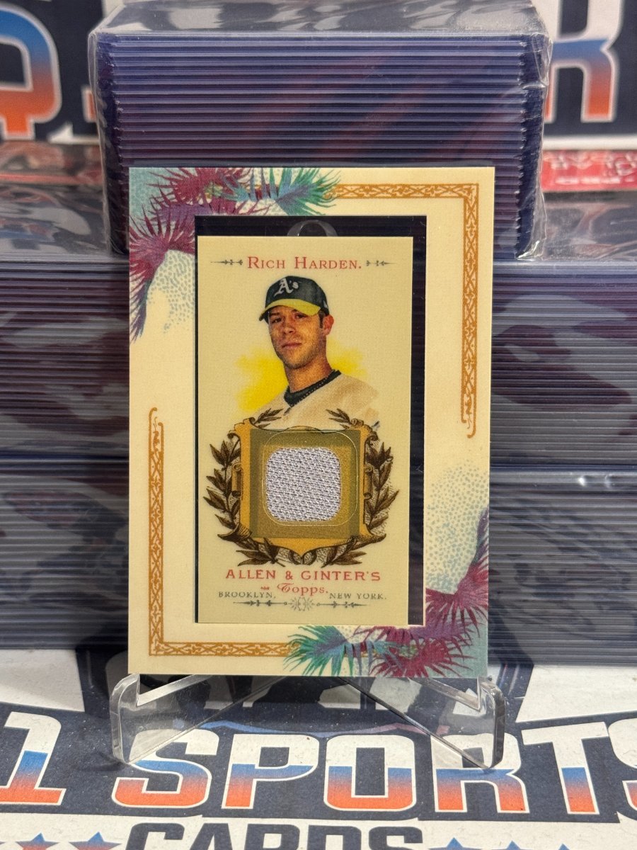 2007 Topps Allen & Ginter (Framed Mini Relic) Rich Harden #AGR-RH