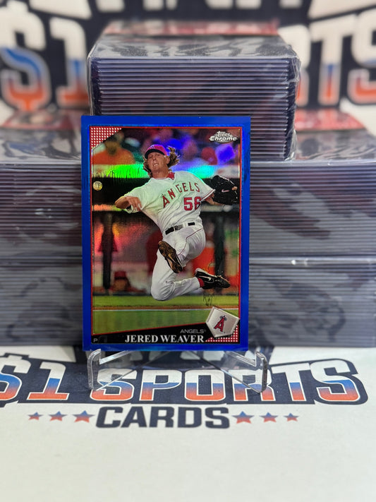 2009 Topps Chrome (Blue Refractor 101/199) Jered Weaver #134