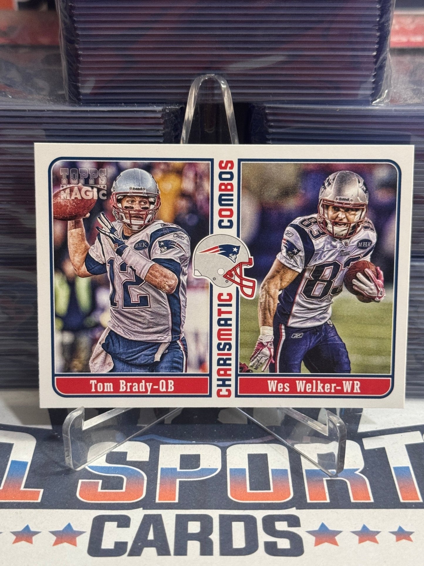 2012 Topps (Charismatic Combos) Tom Brady & Wes Welker CC-BW