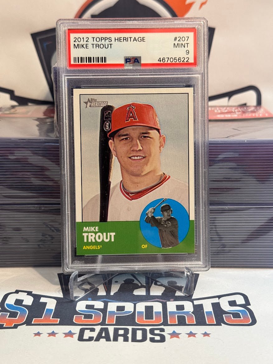 2012 Topps Heritage (2nd Year) Mike Trout #207 - PSA 9