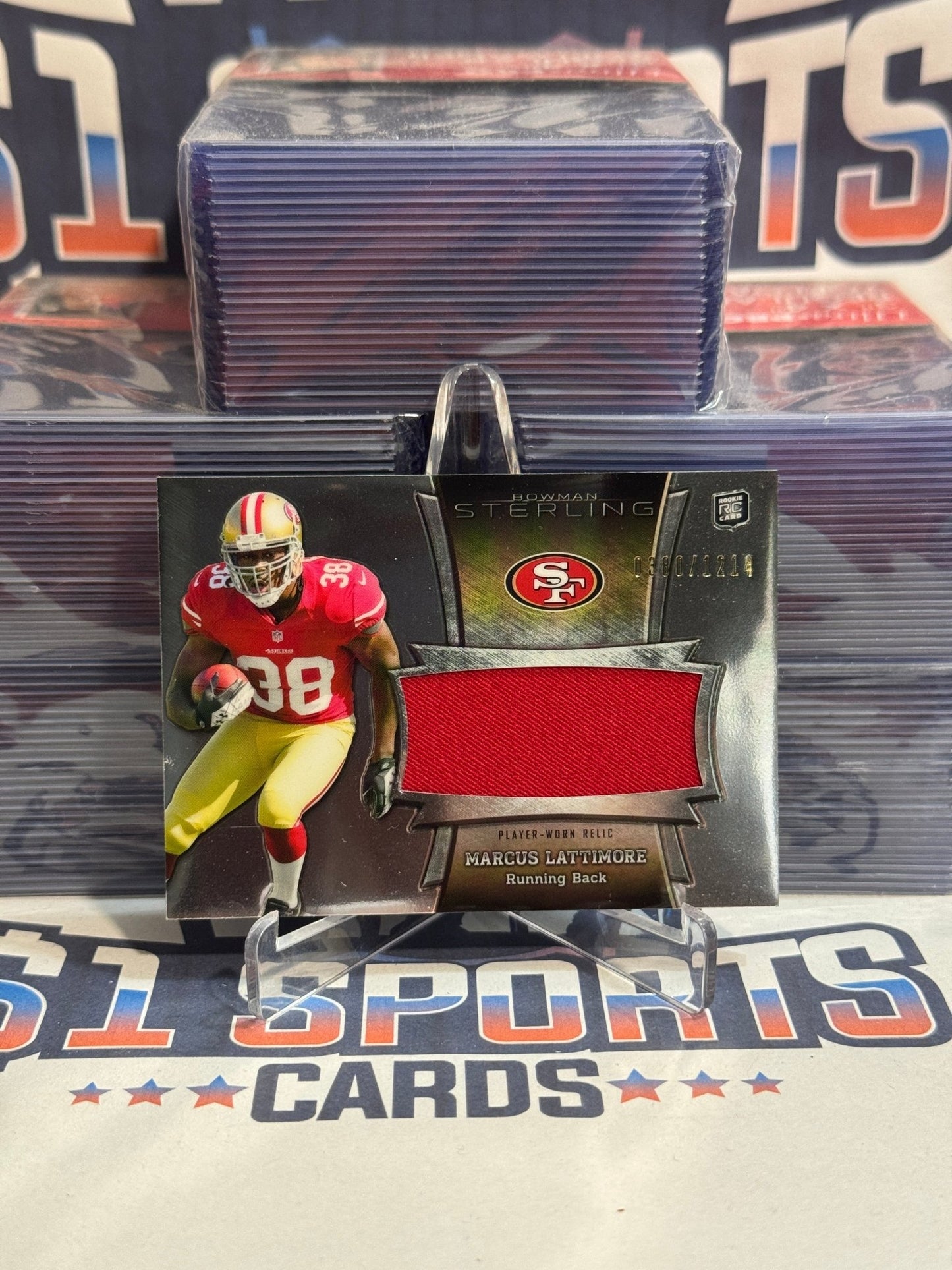 2013 Bowman Sterling (Rookie Relic 380/1214) Marcus Lattimore BSJRR - ML