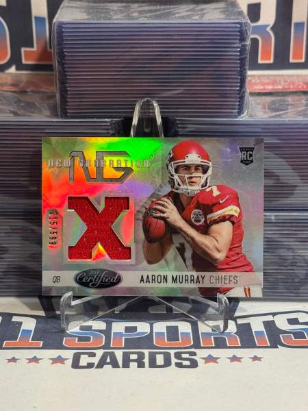 2014 Panini Certified (Silver Prizm, New Generation Relic 214/599) Aaron Murray Rookie NG - AM
