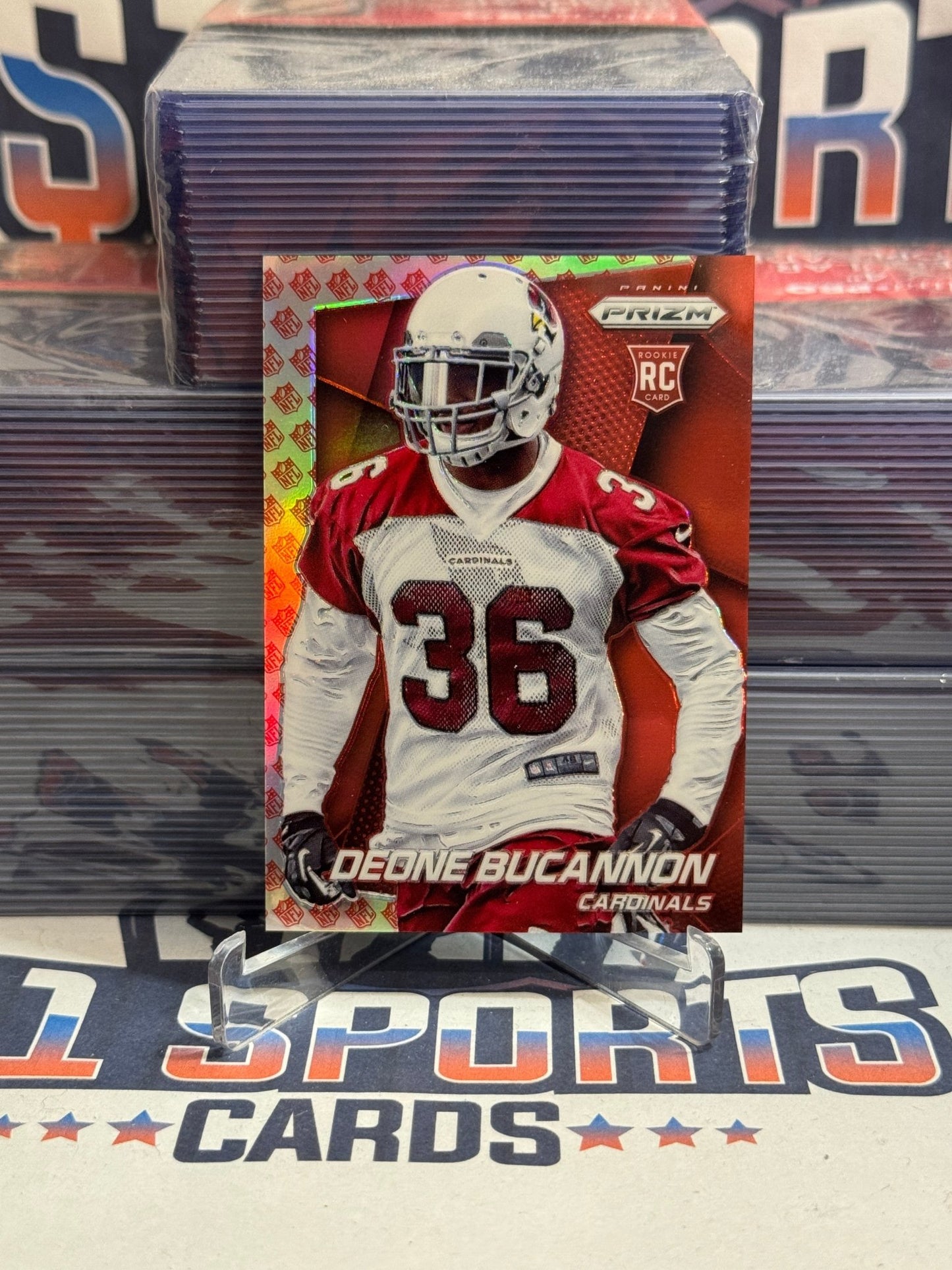 2014 Panini Prizm (NFL Shield Prizm 58/75) Deone Bucannon Rookie #204