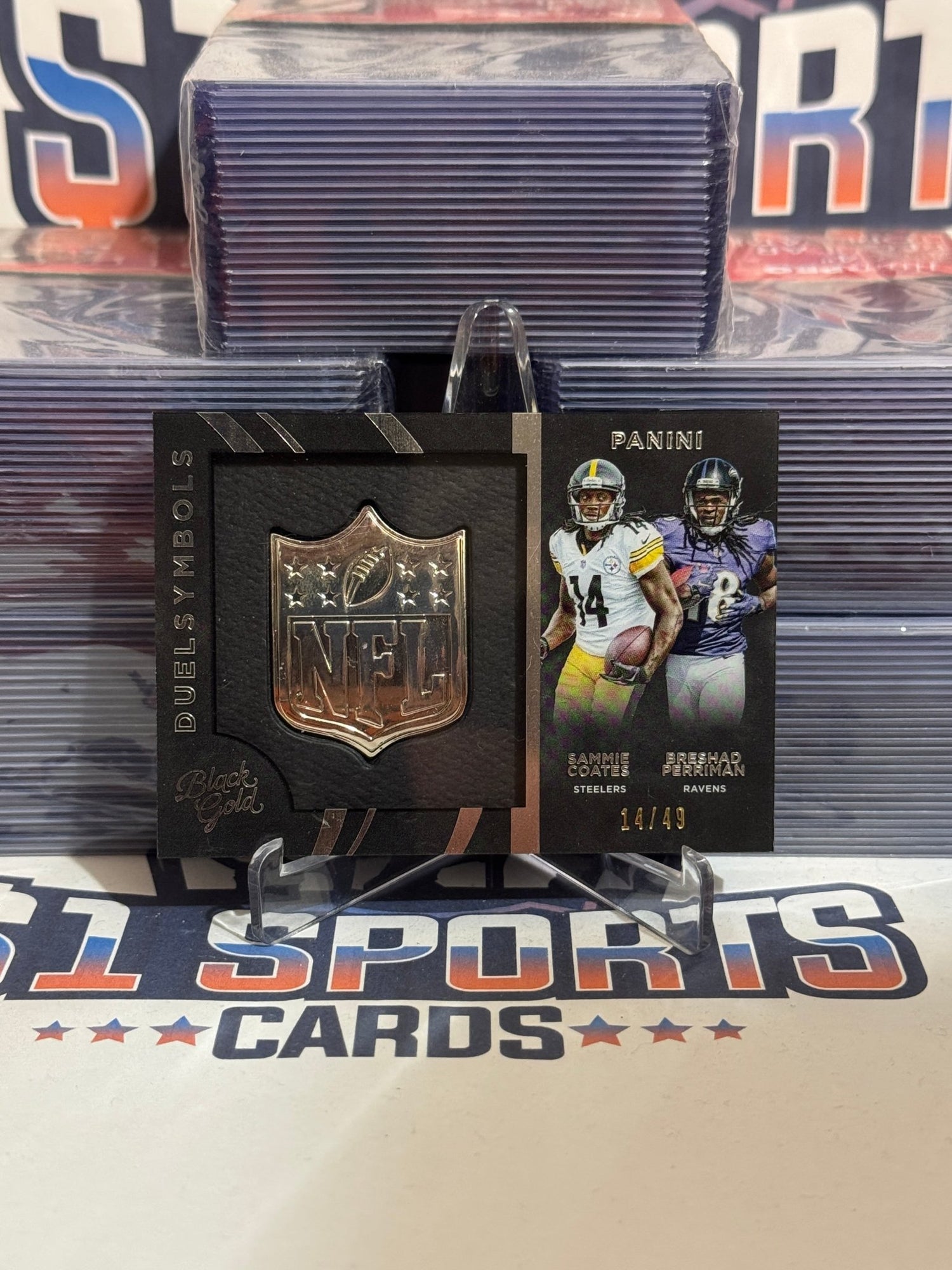 2015 Panini Black Gold (Duel Symbols Relic 14/49) Sammie Coates & Breshad Perriman #DTS - 11