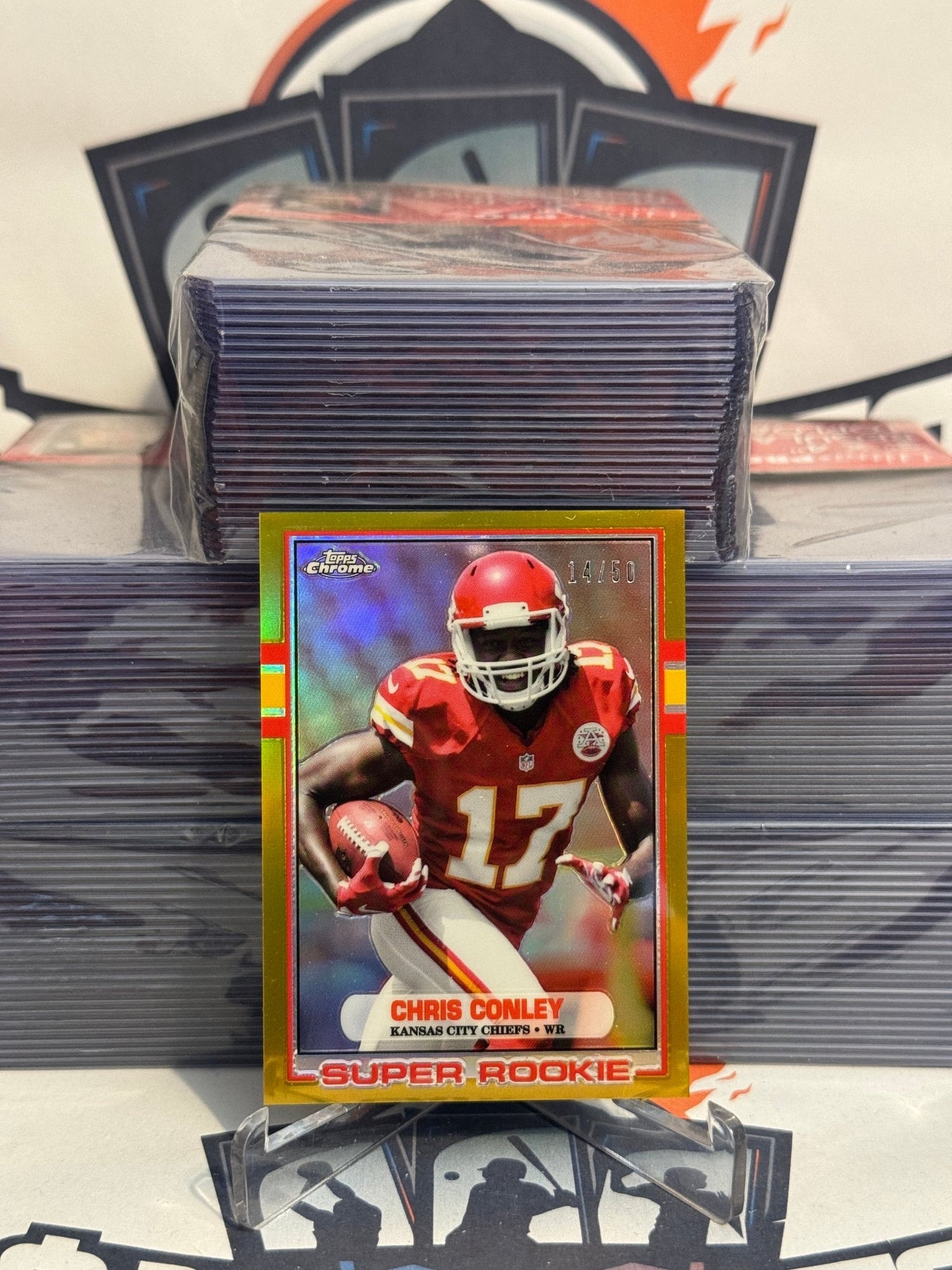 2015 Topps Chrome (Gold Mini, Super Rookie 14/50) Chris Conley #89-CC