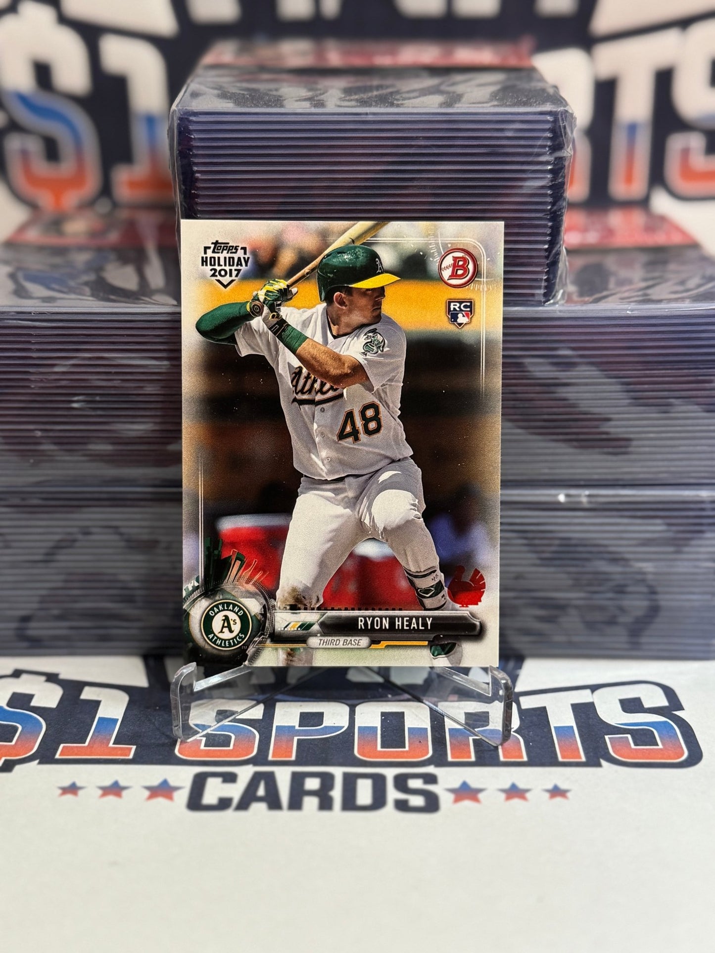 2017 Bowman (Topps Holiday 13/35) Ryon Healy Rookie #TH - RHE