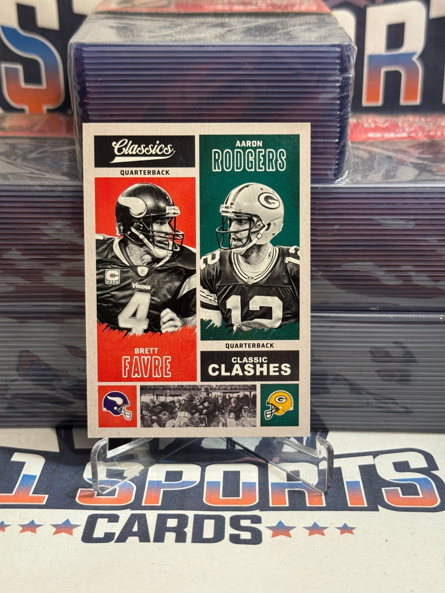 2017 Panini Classics (Classic Clashes) Brett Favre & Aaron Rodgers #CC - BFAR