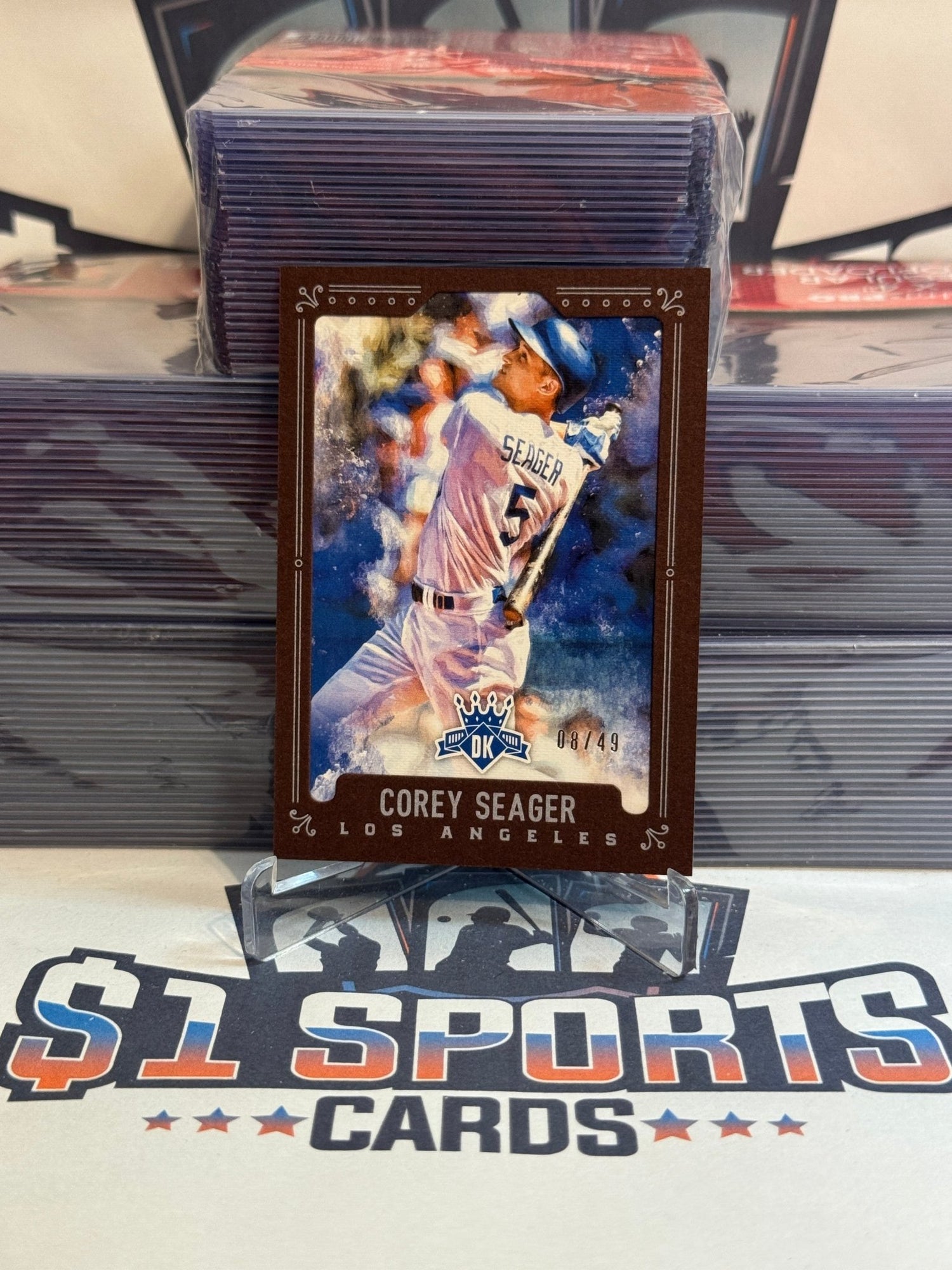 2017 Panini Diamond Kings (Framed Brown 8/49) Corey Seager #69