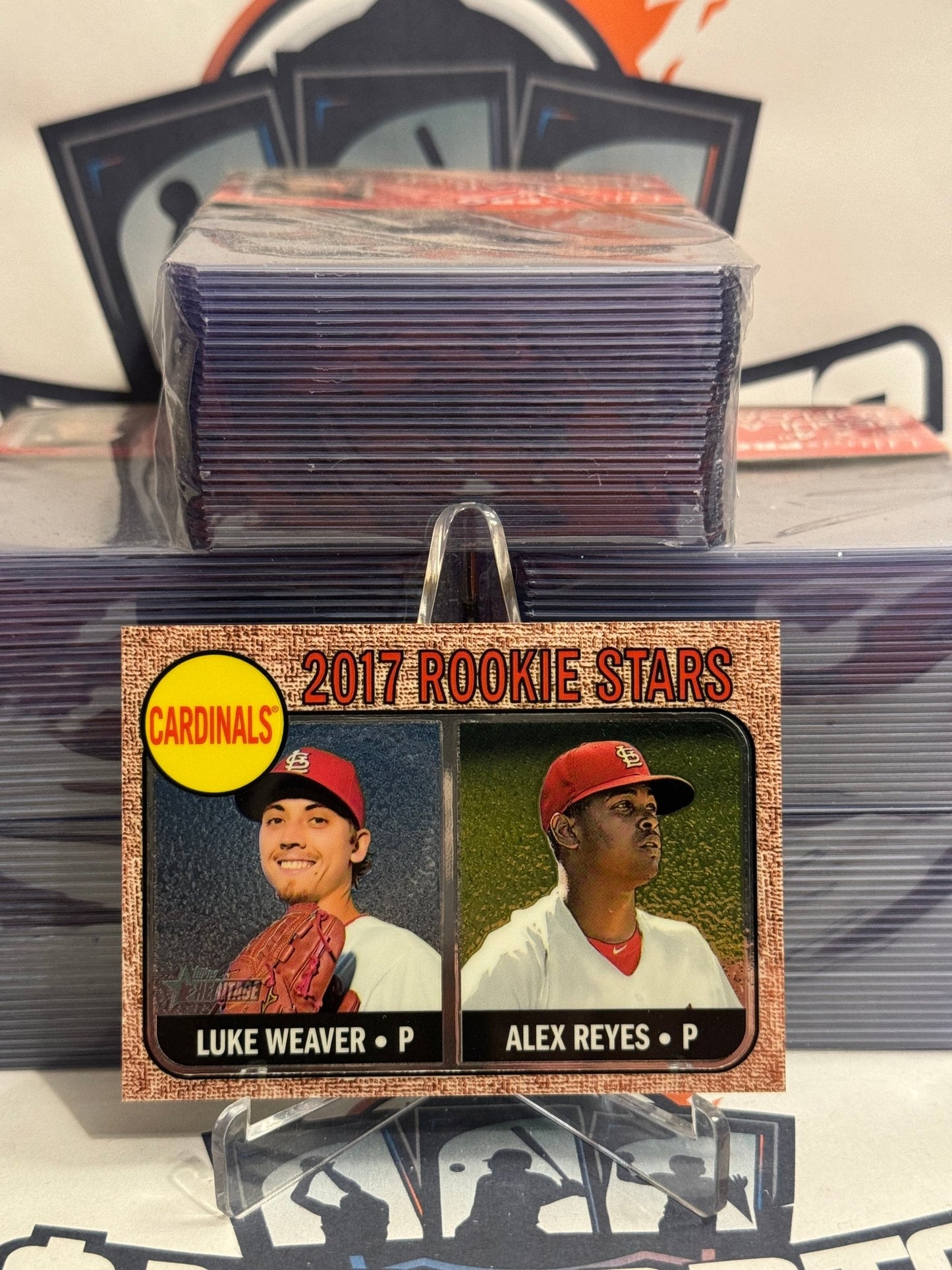 2017 Topps Heritage (Chrome, Rookie Stars 71/999) Luke Weaver & Alex Reyes #162