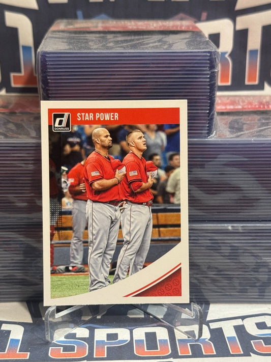 2018 Donruss (Star Power) Albert Pujols, Mike Trout 204