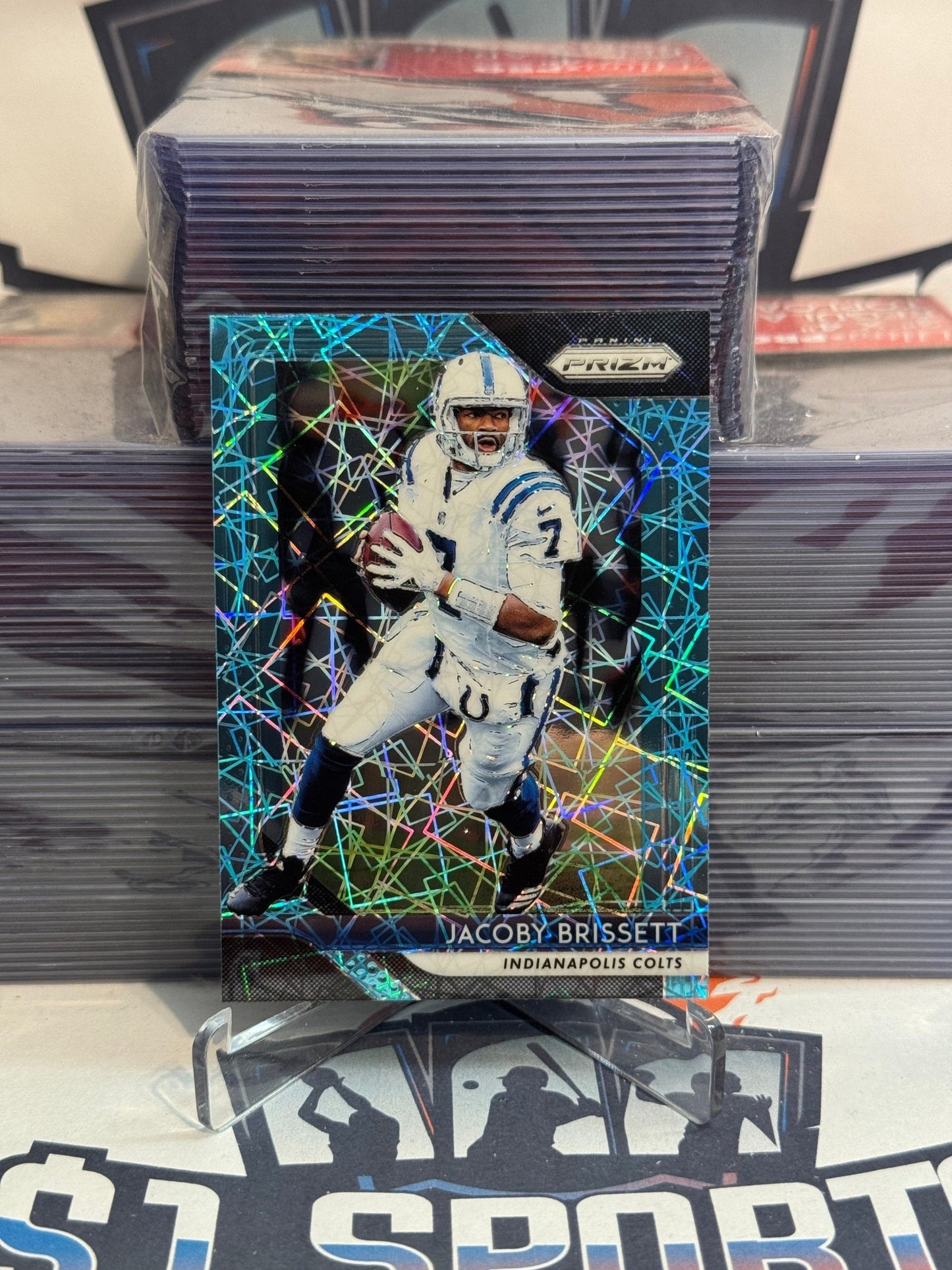 2018 Panini Prizm (Light Blue Die Cut Prizm) Jacoby Brissett #115