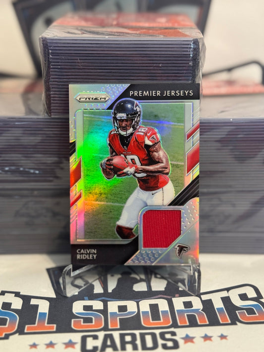 2018 Panini Prizm (Silver Prizm, Premier Jersey Relic) Calvin Ridley Rookie #PP - 9