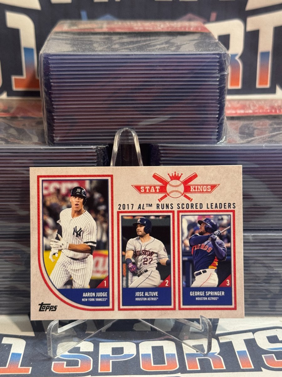 2018 Topps Big League (AL Runs Scored Leaders) Aaron Judge, Jose Altuve, George Springer 304