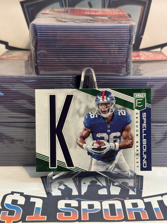 2019 Donruss Elite (Green, Spellbound) Saquon Barkley #SP - 37