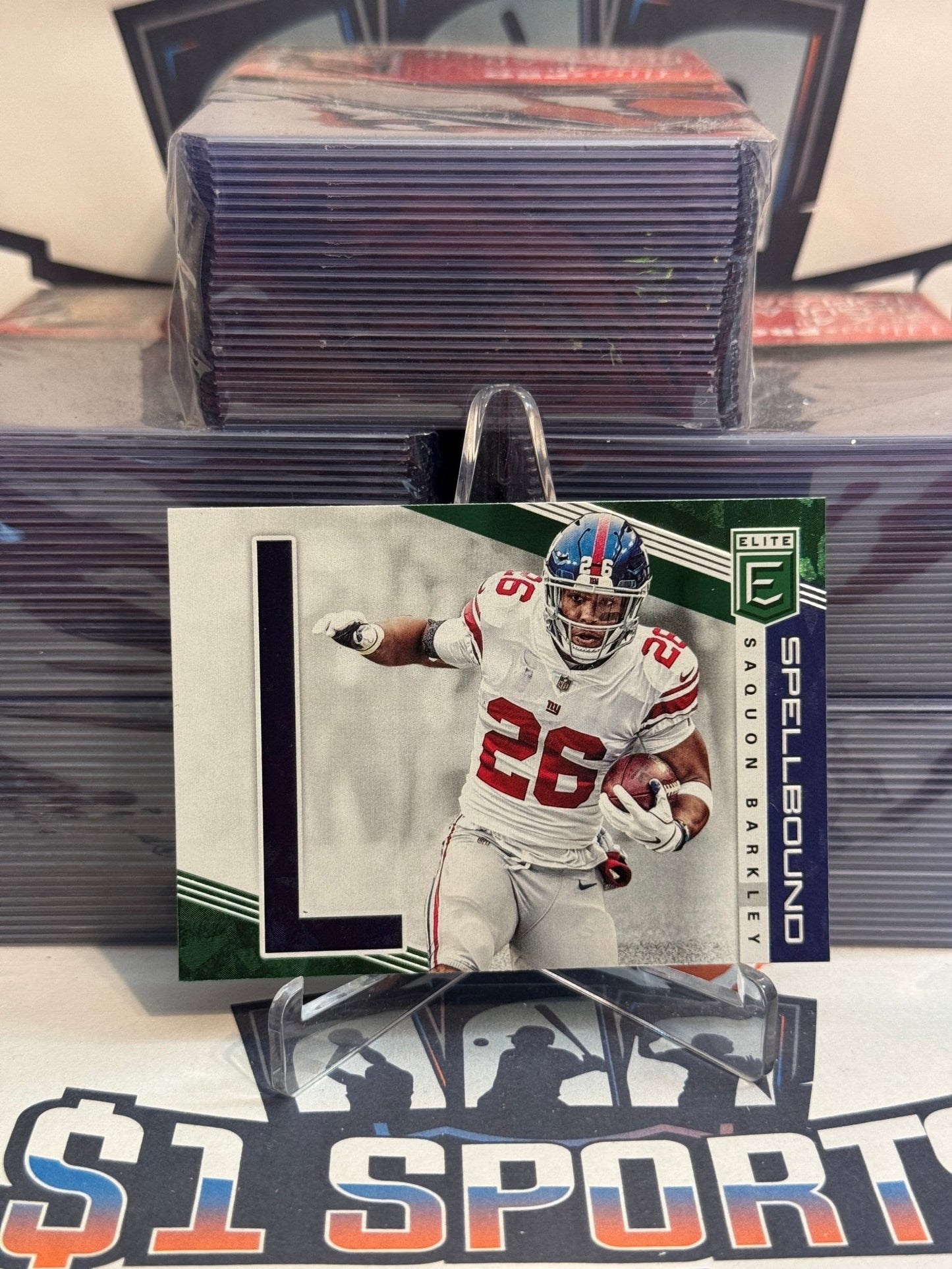 2019 Donruss Elite (Green, Spellbound) Saquon Barkley #SP - 38