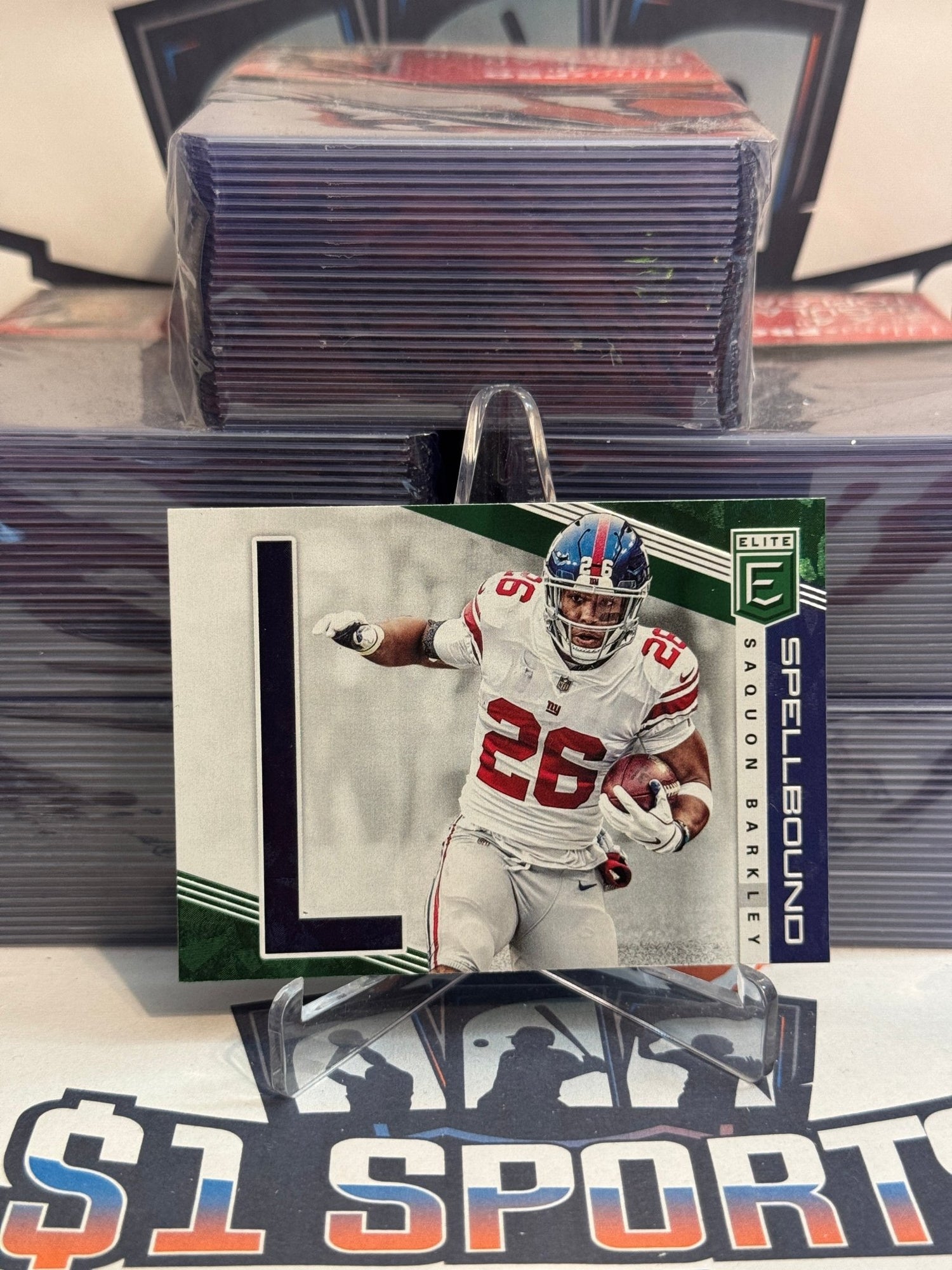 2019 Donruss Elite (Green, Spellbound) Saquon Barkley #SP - 38