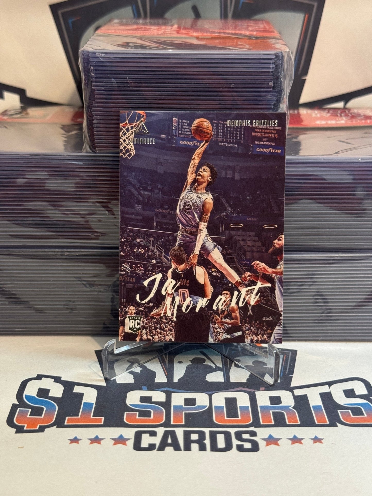 2019 Panini Chronicles (The Dunk, Luminance) Ja Morant Rookie #165