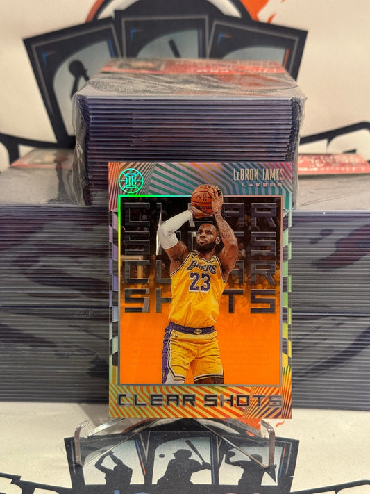 2019 Panini Illusions (Orange, Clear Shots) LeBron James #1