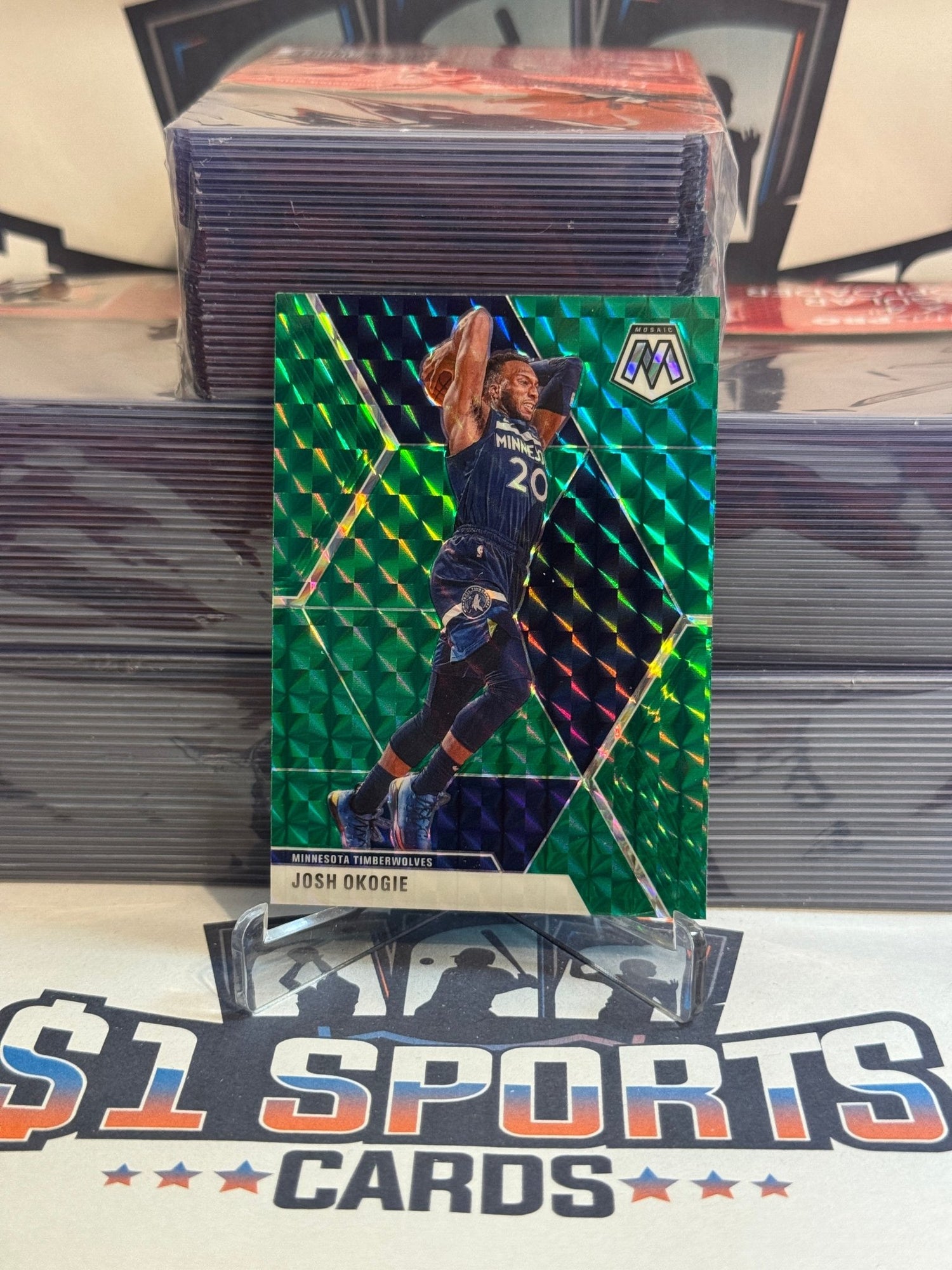 2019 Panini Mosaic (Green Prizm) Josh Okogie #113