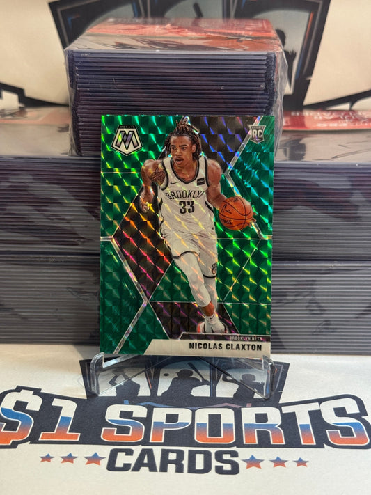 2019 Panini Mosaic (Green Prizm) Nicolas Claxton Rookie #236