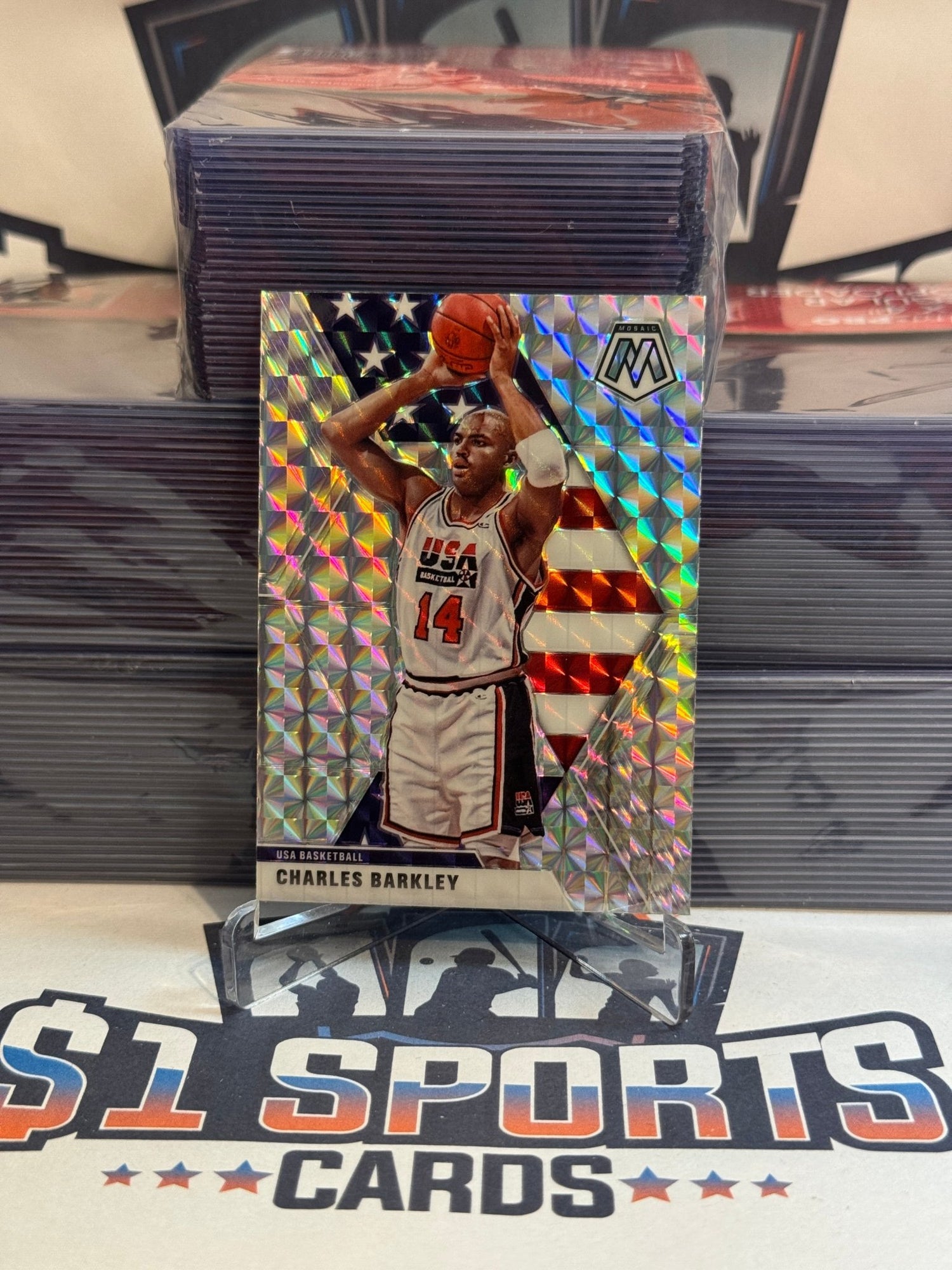 2019 Panini Mosaic (Mosaic Prizm, USAB) Charles Barkley #252