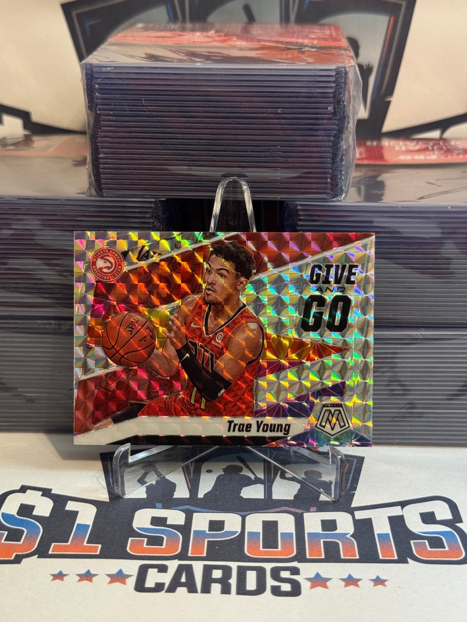 2019 Panini Mosaic (Mosaic Prizm, Will to Win) Trae Young #4