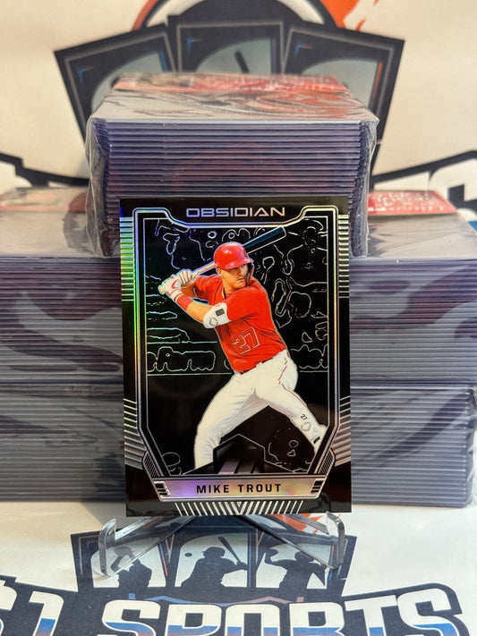 2019 Panini Obsidian (Silver Prizm) Mike Trout #15