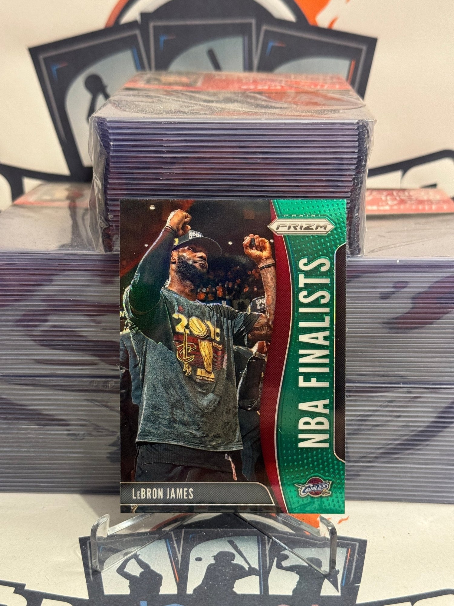 2019 Panini Prizm (Green Prizm, NBA Finalists) LeBron James #3