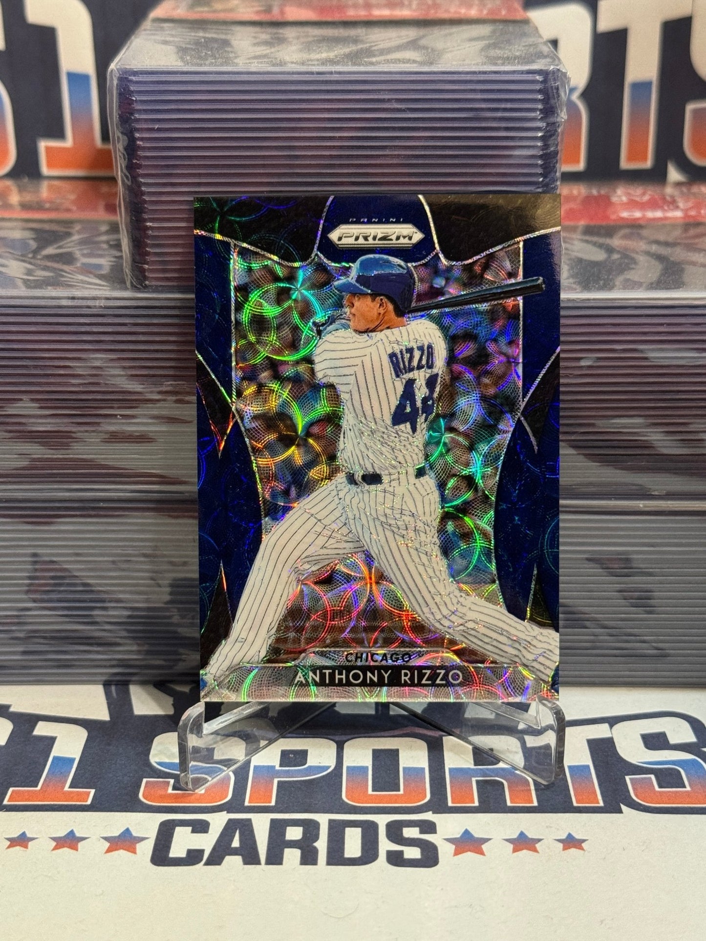 2019 Panini Prizm (Navy Blue Kaleidoscope Prizm 26/35) Anthony Rizzo #199