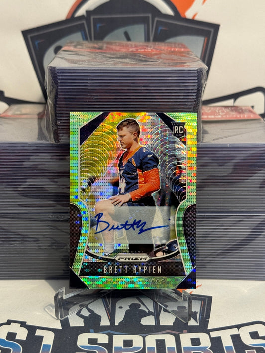 2019 Panini Prizm (Neon Green Pulsar Prizm, Auto) Brett Rypien Rookie #374
