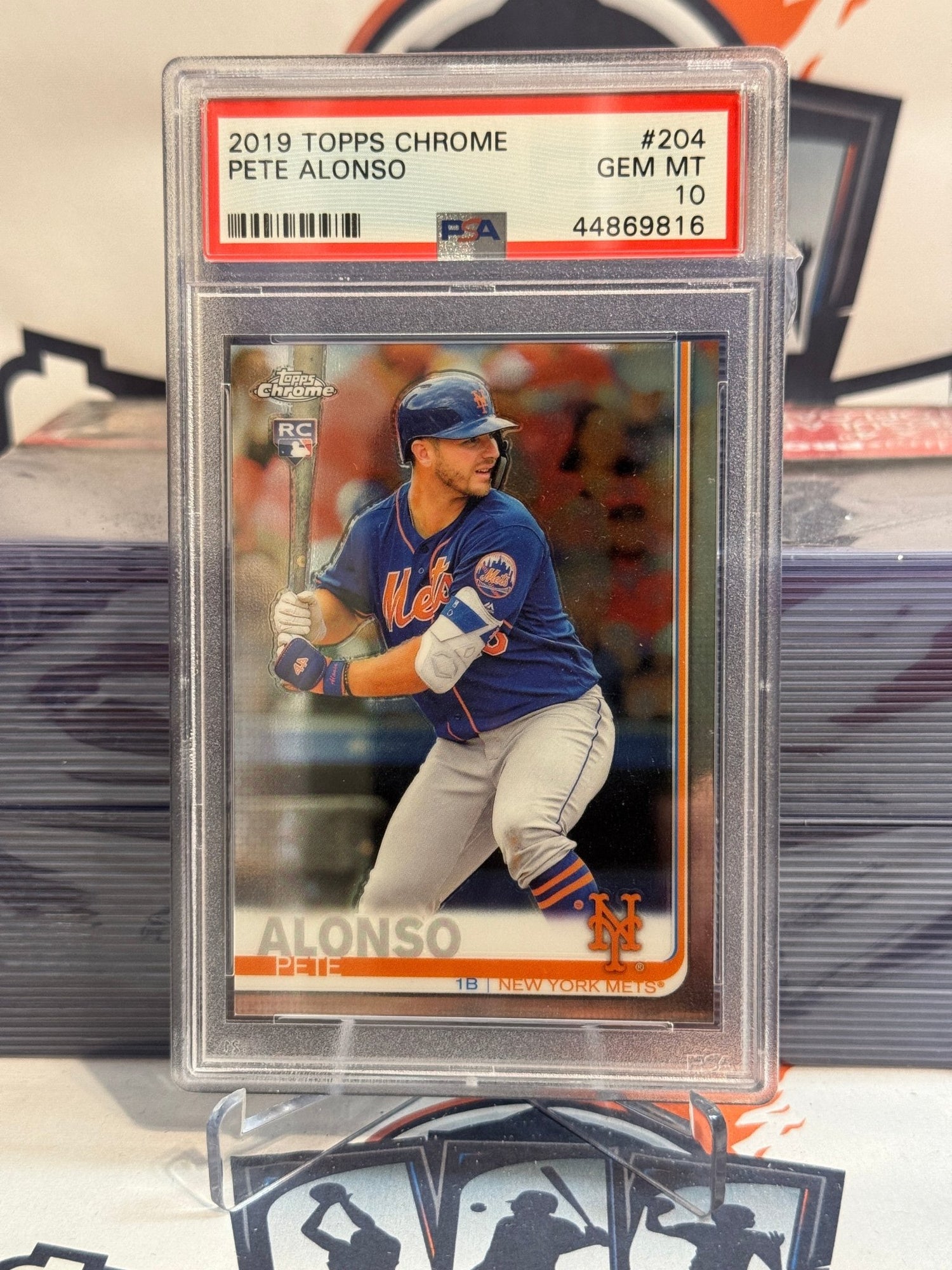 2019 Topps Chrome Pete Alonso Rookie #204 - PSA 10