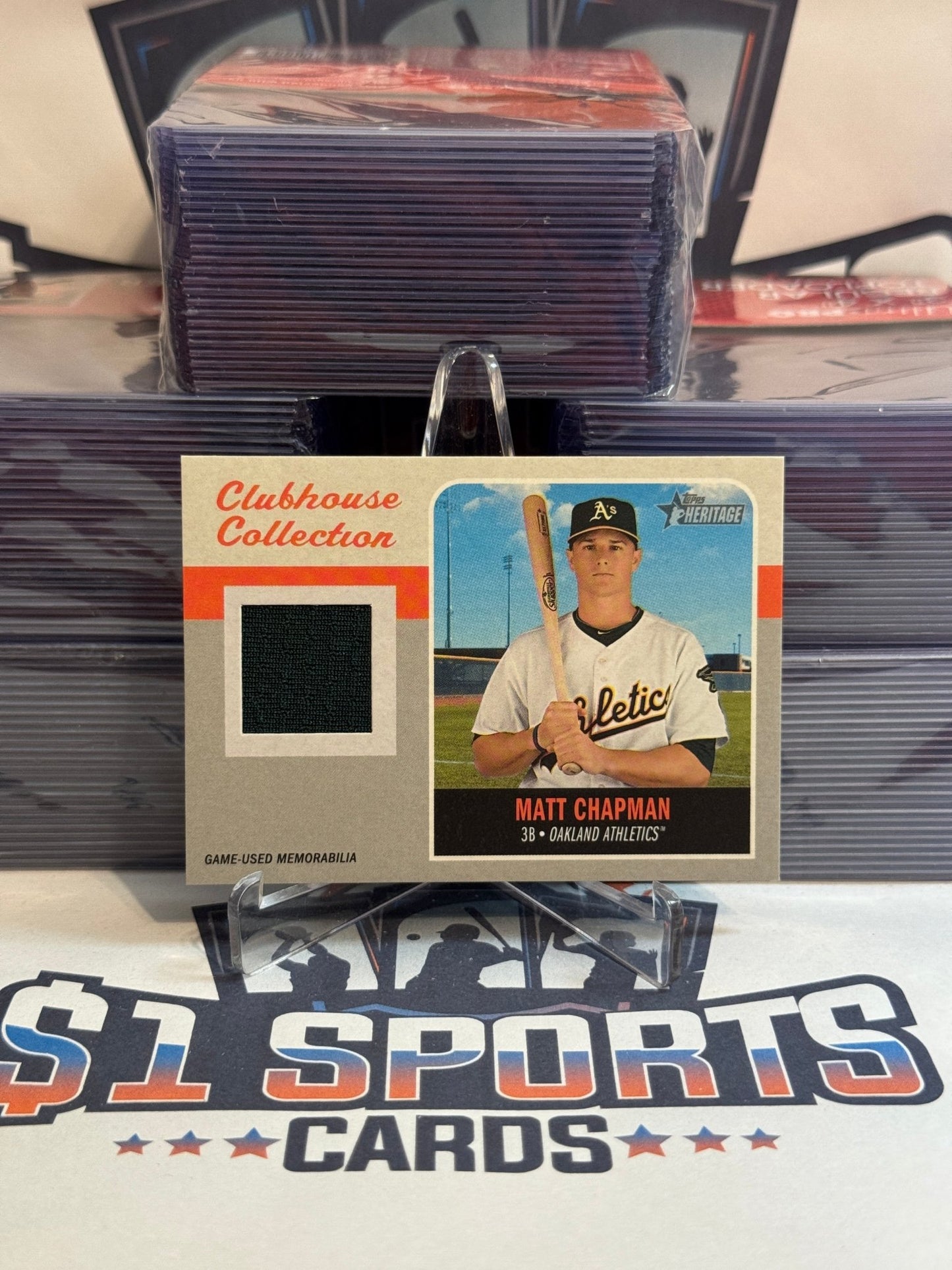 2019 Topps Heritage (Clubhouse Collection Relic) Matt Chapman #CCR - MCH