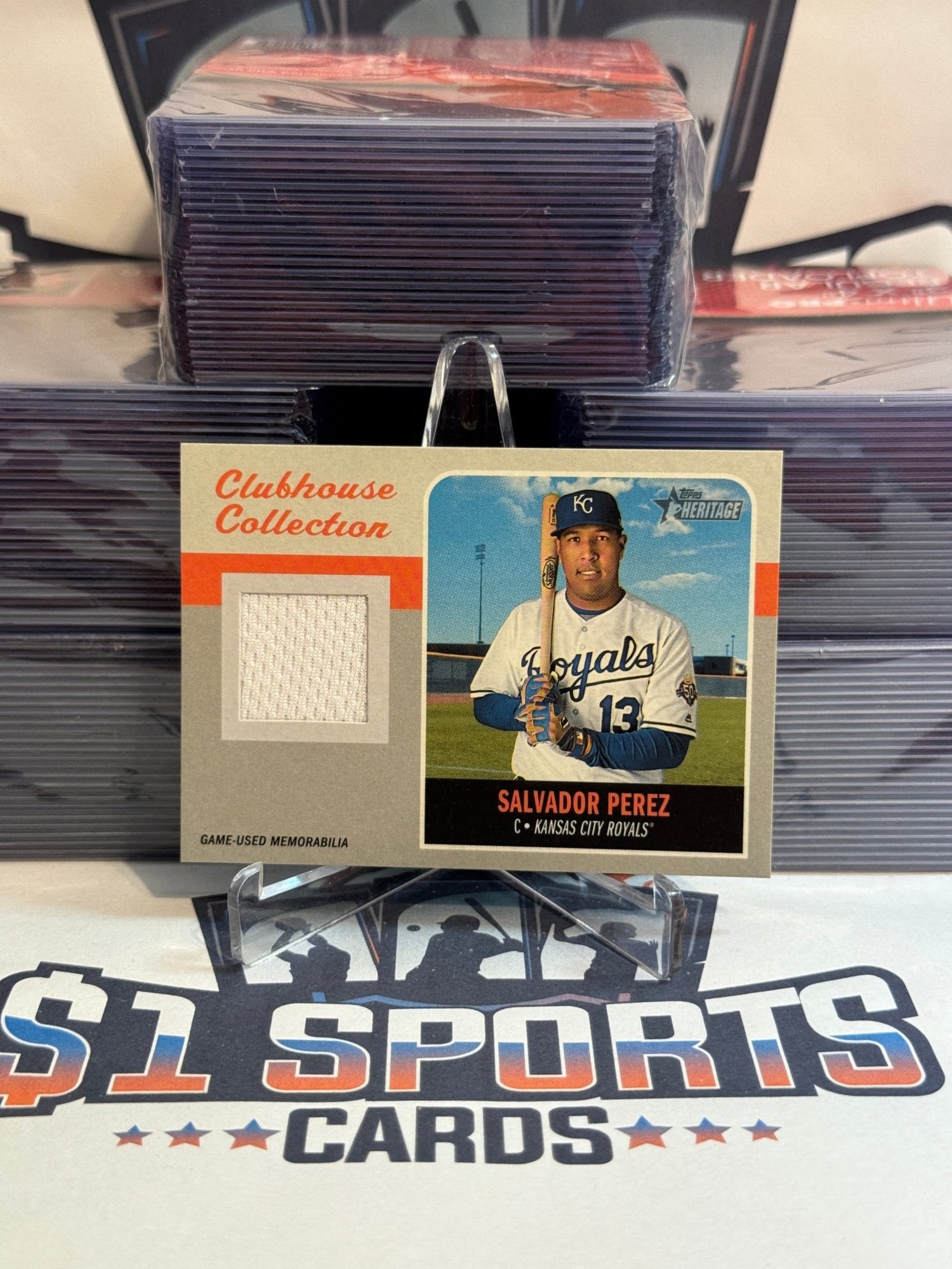 2019 Topps Heritage (Clubhouse Collection Relic) Salvador Perezz #CCR - SP