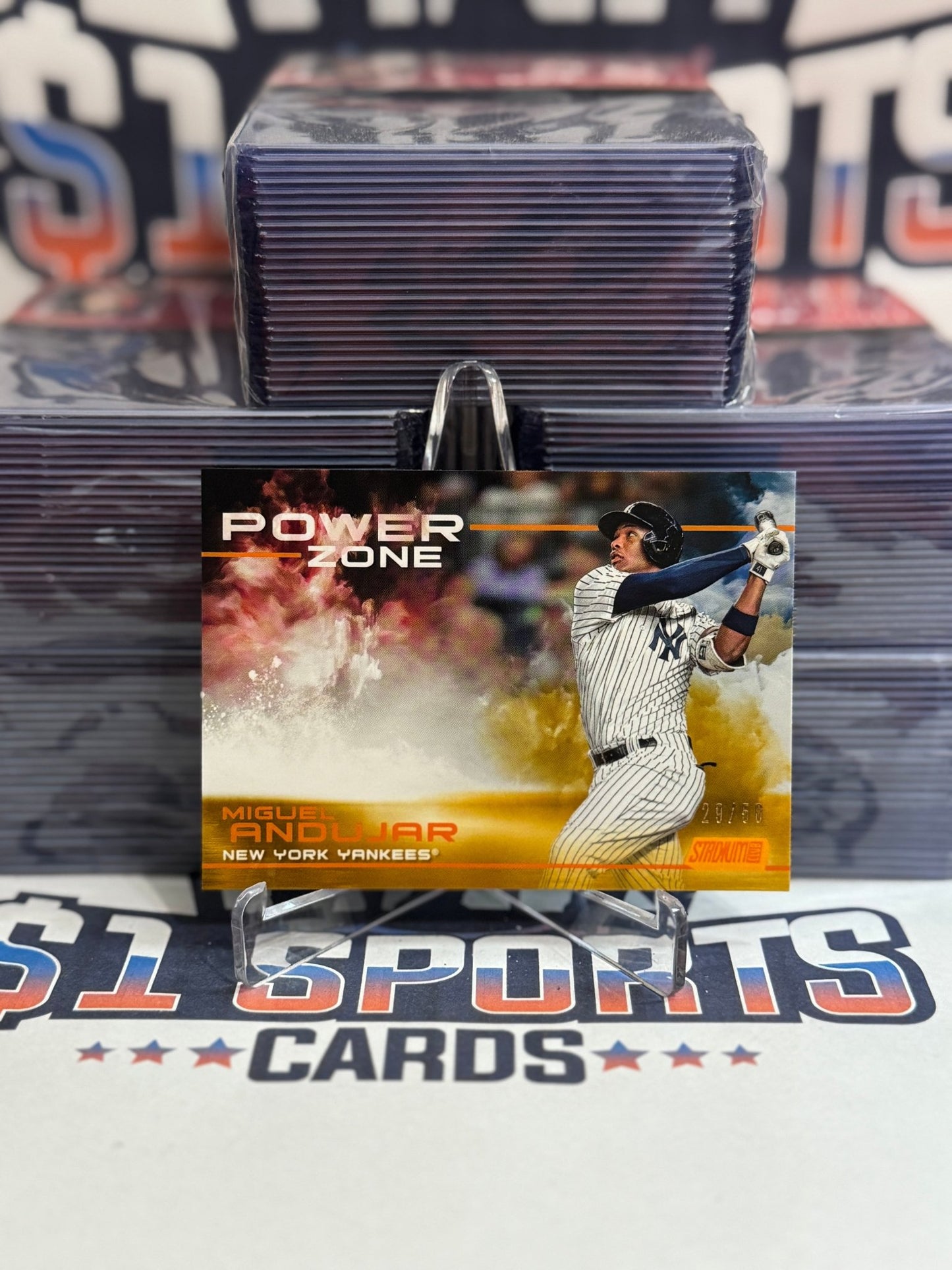 2019 Topps Stadium Club (Orange, Power Zone 29/50) Miguel Andujar #PZ - 12